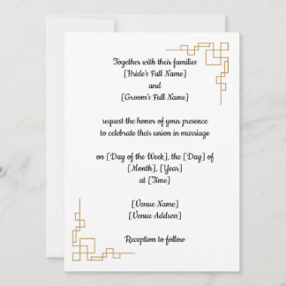 Personalizable de invitación a la boda clásica