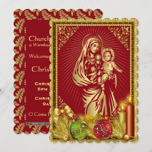 personalizable de invitación a misa de Navidades