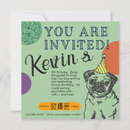 Personalizable de invitación al cumpleaños del per