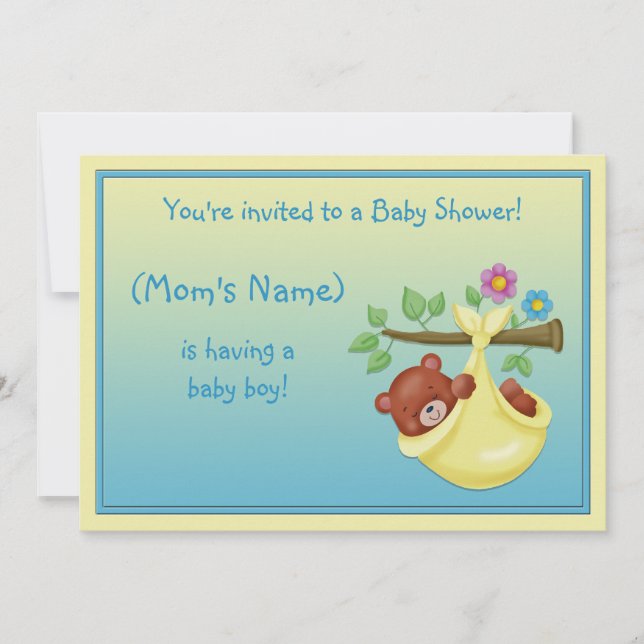 Personalizable de invitación de Baby Shower (Anverso)