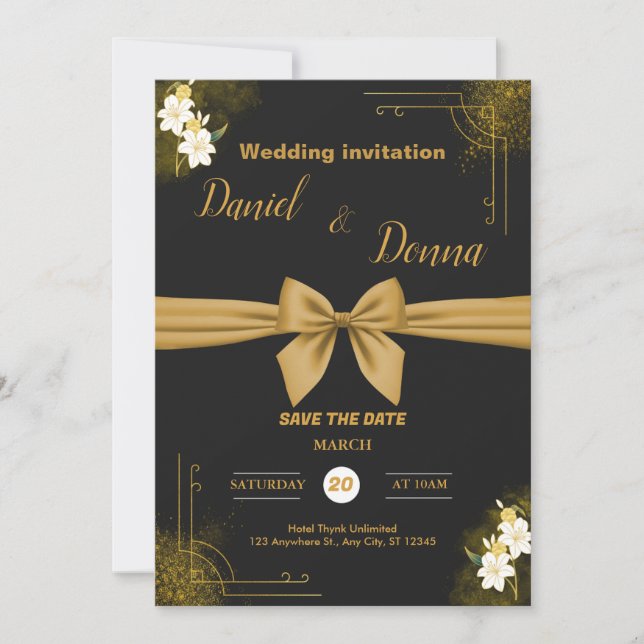 PERSONALIZABLE DE INVITACIÓN DE BODA (Anverso)