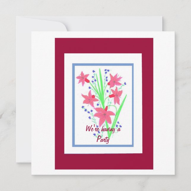 personalizable de invitación de fiesta (Anverso)