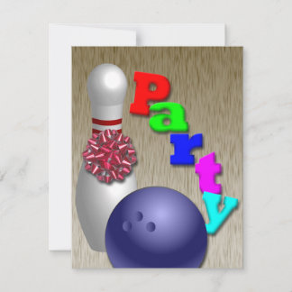 Personalizable de invitaciones a la fiesta de bolo