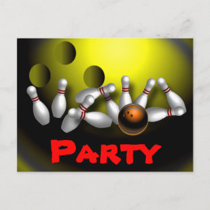 Personalizable de invitaciones a la fiesta de bolo