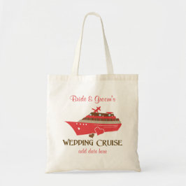 Personalizable de la bolsa de crucero de Boda rojo