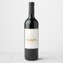 Personalizable de la etiqueta del vino de Palm Spr