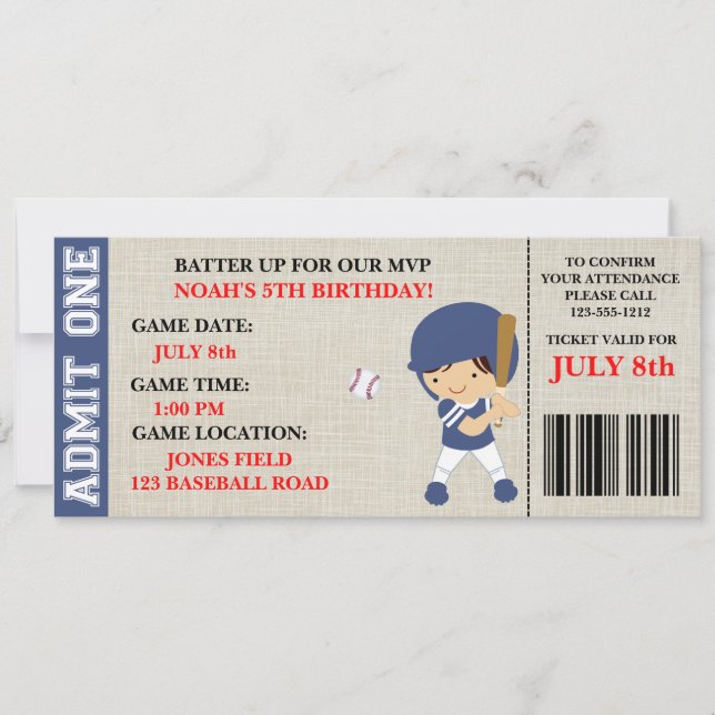 Personalizable de la invitación del cumpleaños del (Anverso)