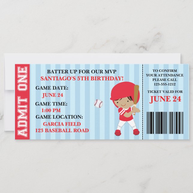 Personalizable de la invitación del cumpleaños del (Anverso)