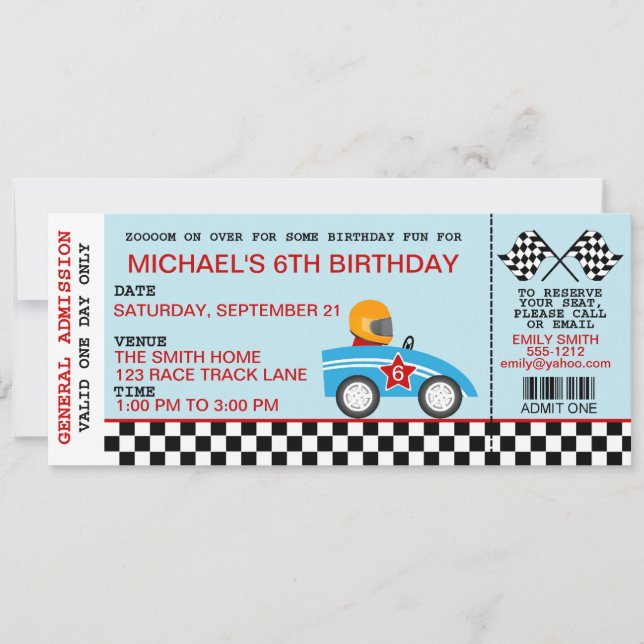 Personalizable de la invitación del cumpleaños del (Anverso)