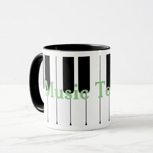 Personalizable de la taza del piano del profesor (Anverso izquierdo)