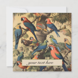 Personalizable de loros botánicos vintage