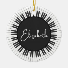 Personalizable de ornamento musical de piano perso