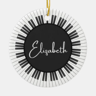 Personalizable de ornamento musical de piano perso