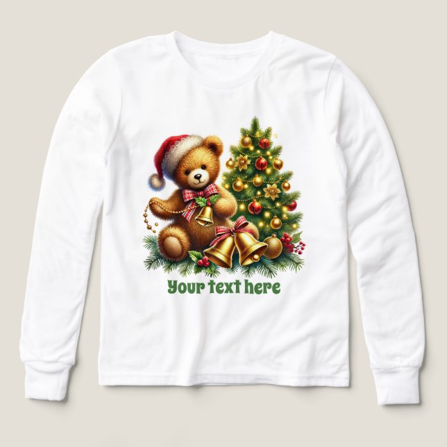 Personalizable de oso de país de chicas cortos (Diseño frontal)
