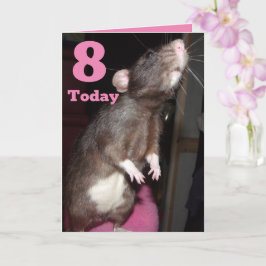 Personalizable de pie de Rat 8 Tarjeta de cumpleañ