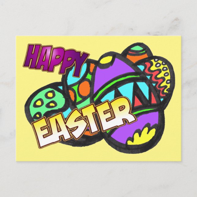 Personalizable de postales de huevos de Pascua (Anverso)