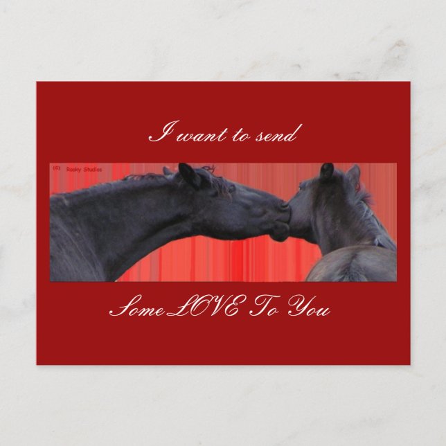 Personalizable de postales para caballos y amor (Anverso)