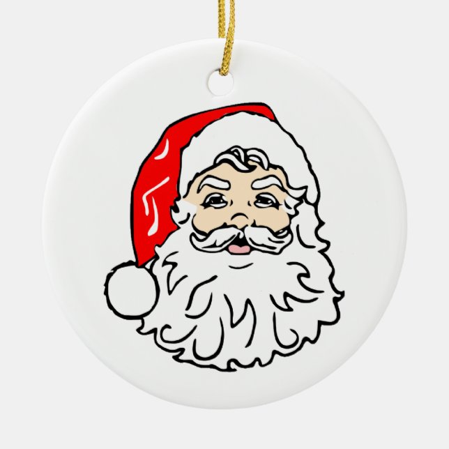 Personalizable de Santa Ornamento (Frente)