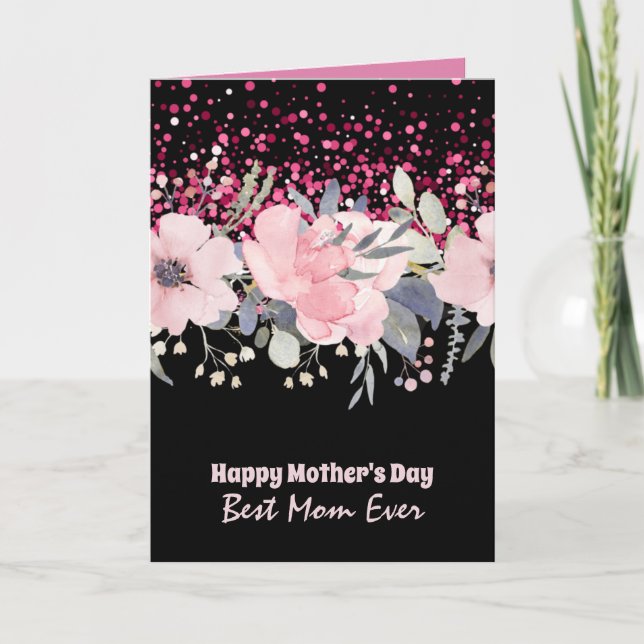 PERSONALIZABLE de tarjetas de Día de la Madre flor (Anverso)