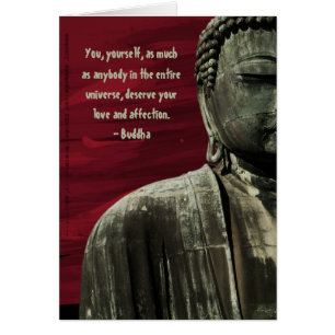 Personalizable de tarjetas de estatua de Buda Rojo