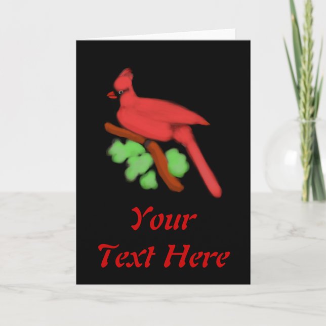 Personalizable de tarjetas de felicitación cardina (Anverso)