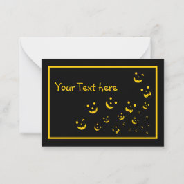 Personalizable de tarjetas de Halloween, caras bri