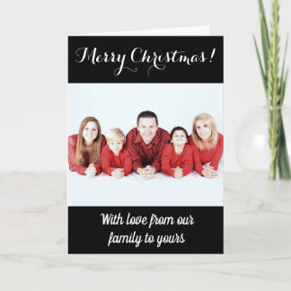 Personalizable de tarjetas navideñas de Feliz