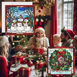 Personalizable de vidrio contenido falso de Snowma