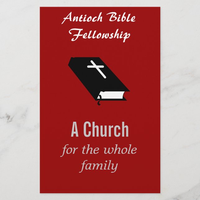 Personalizable de Volante de Iglesia Cristiana" (Frente)