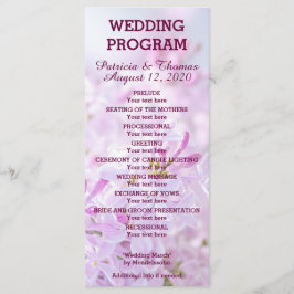 Personalizable del programa de bodas