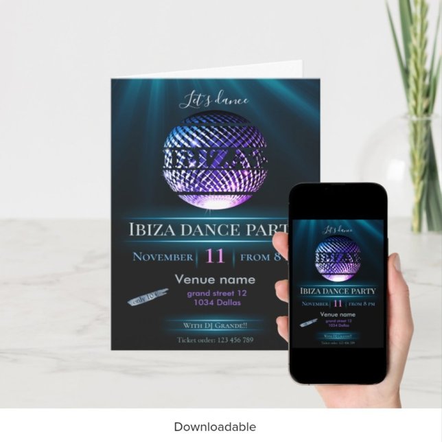 Personalizable digital de invitación de fiesta de  (Subido por el creador)