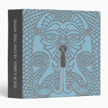 Personalizable Dragon cara Binder aqua/gris