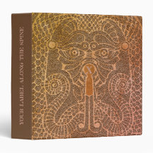 Personalizable Dragon Face Binder Fwn/cuero