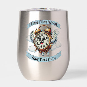 Personalizable "El tiempo vuela cuando" Reloj vola