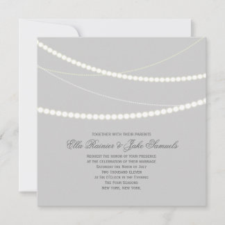 Personalizable elegante de hilos claros Invitación
