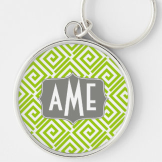 Personalizable elegante griego del llavero del