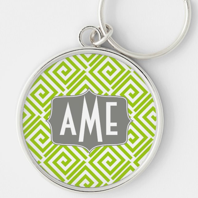 Personalizable elegante griego del llavero del (Frente)