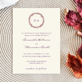 Personalizable Elegante Invitación a la boda de la