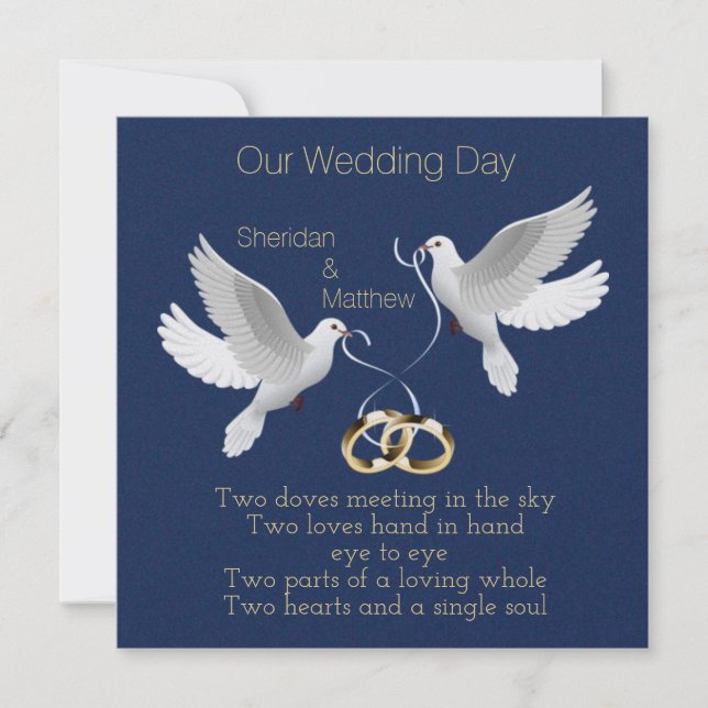 Personalizable Elegante INVITACIÓN DE BODA (Anverso)