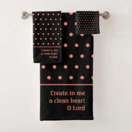 Personalizable elegante SALMON Polka Dot negro