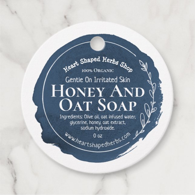 Personalizable Etiqueta Eco Soap Empresarial Hecha (Anverso)