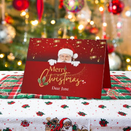 Personalizable Feliz Navidad Papá Noel doblado