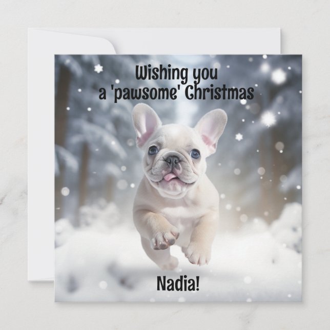 Personalizable Festive Frenchie Frolic (Anverso)