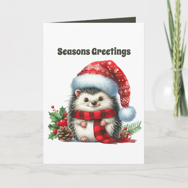 Personalizable festivo para el erizo de Navidad (Anverso)