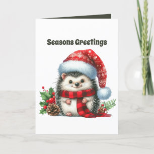 Personalizable festivo para el erizo de Navidad