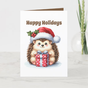 Personalizable festivo para el erizo de Navidad