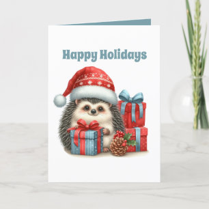 Personalizable festivo para el erizo de Navidad
