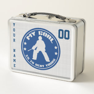 Personalizable Field Hockey Goalie Lunch Box