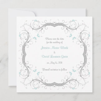 Personalizable Floral Guardar la tarjeta de fecha