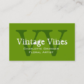 Personalizable florista tarjeta de visita verde